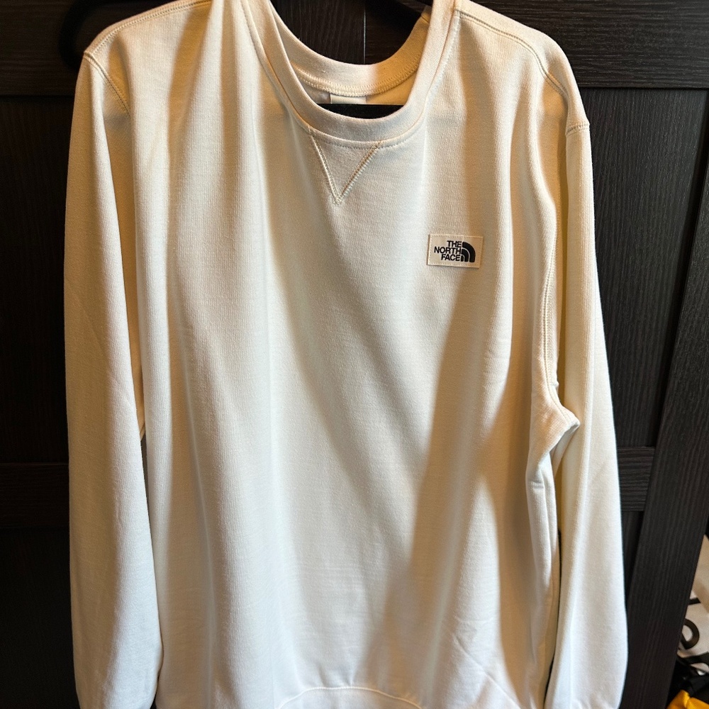 North Face Cream Crew Neck Sweatshirt XXl